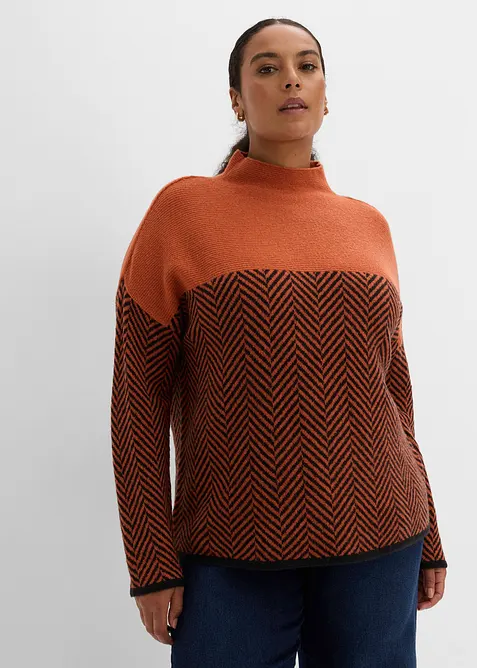 Pull &agrave; motif graphique, bonprix