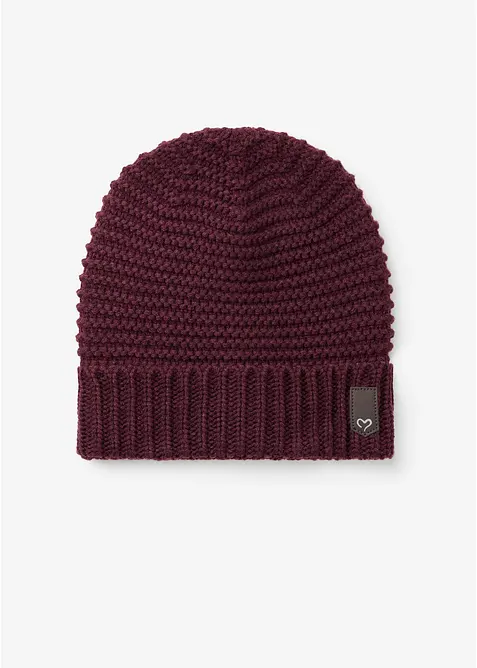 gestrickte M&uuml;tze mit Applikation, bonprix