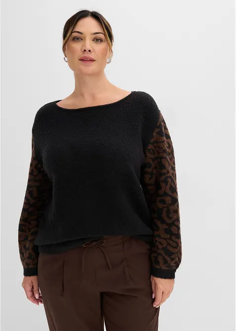 Pull en maille textur&eacute;e, bonprix