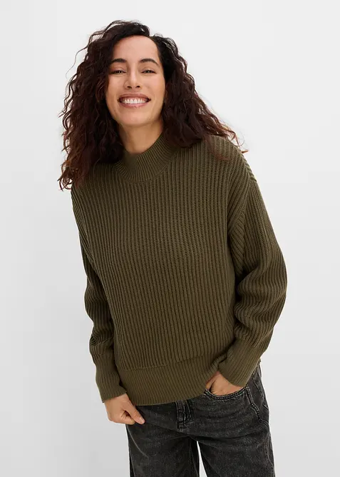 Oversize-Pullover aus reiner Baumwolle, bonprix