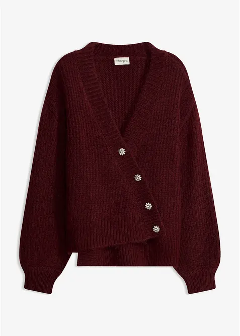 Grobstrickjacke aus weichem Wollmix, bonprix