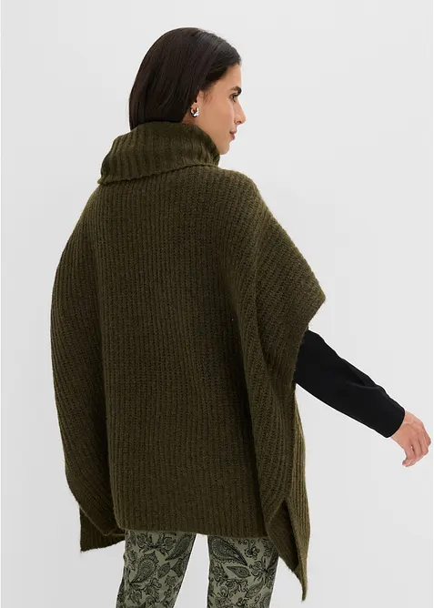 Pull poncho doux, bonprix