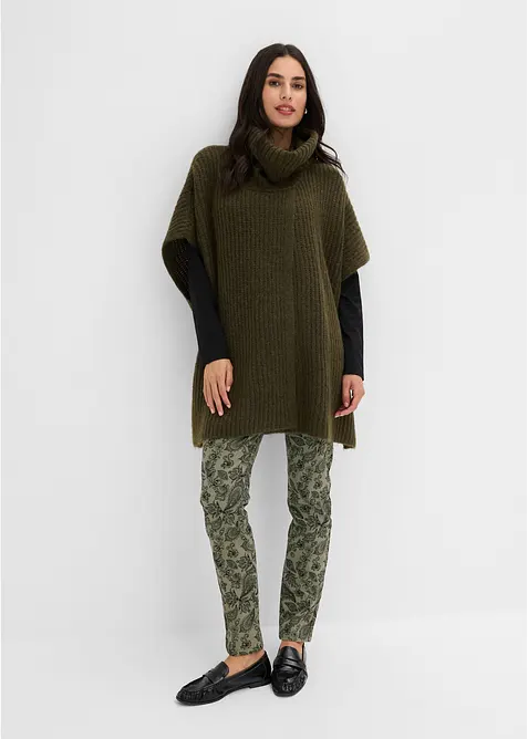Pull poncho doux, bonprix