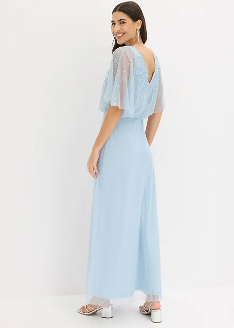 Maxikleid aus feinem T&uuml;ll mit Paillettenstickerei, bonprix