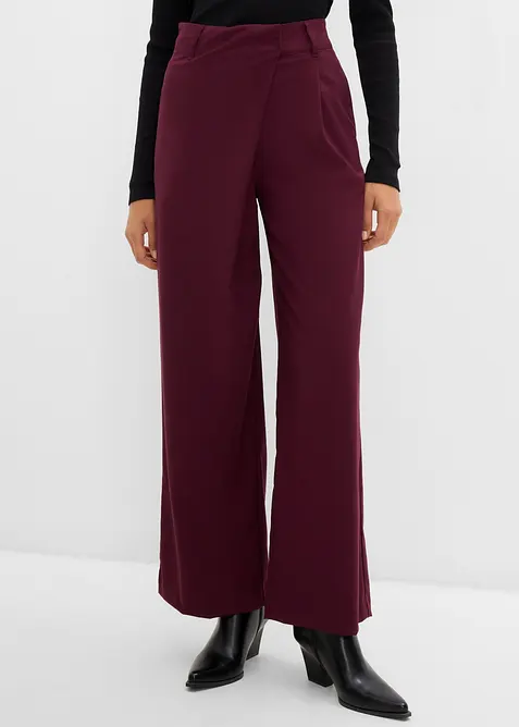 Pantalon large &agrave; pinces, fluide, bonprix