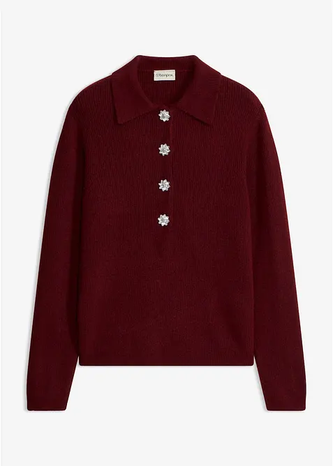 Pull polo avec laine, bonprix