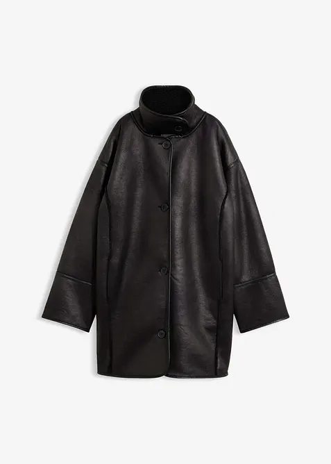 Oversized Lammfellimitat-Jacke, bonprix