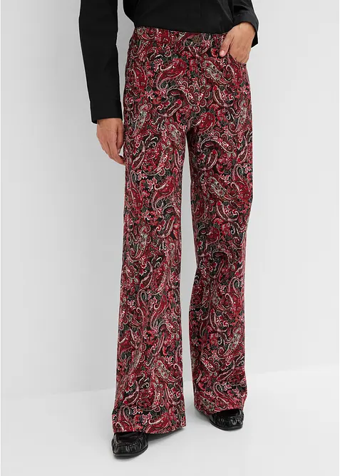 Wide-Leg-Stretchhose mit Baumwolle, bonprix