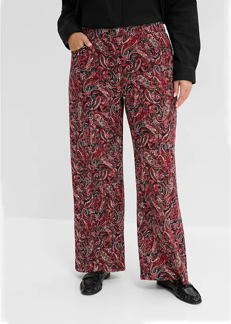 Wide-Leg-Stretchhose mit Baumwolle, bonprix