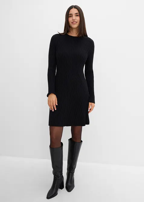 Mini-Strickkleid aus softem Viskose-Mix, bonprix