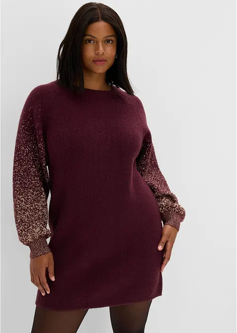Robe en maille, effet brillant, bonprix