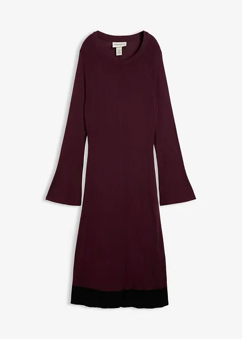 Robe en maille &agrave; d&eacute;tails contrastants, bonprix