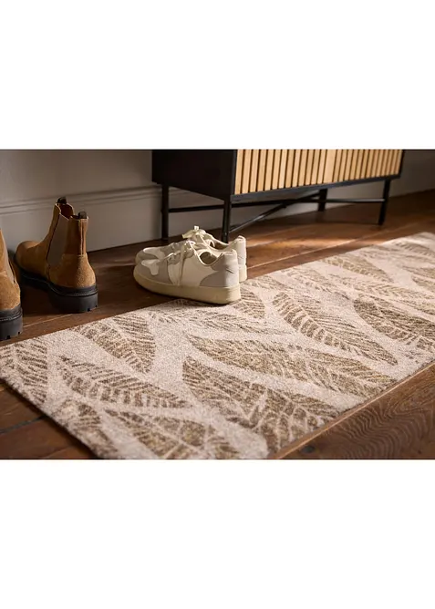 Paillasson lavable &agrave; motif feuilles, bonprix