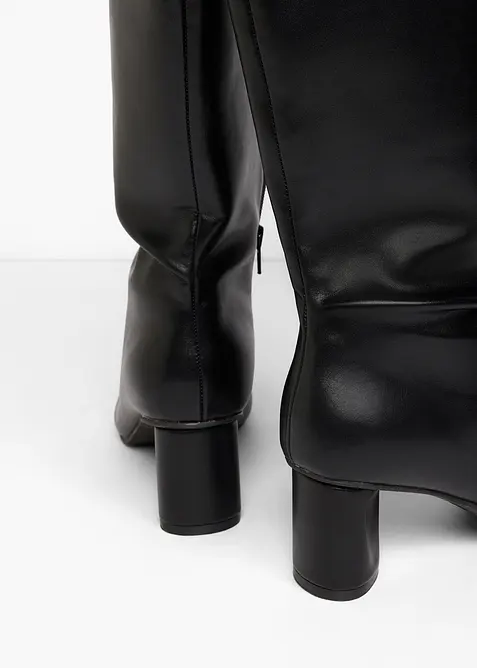Bottes tige large &agrave; talon bloc, bonprix