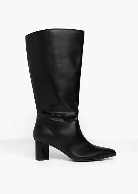 Bottes tige large &agrave; talon bloc, bonprix