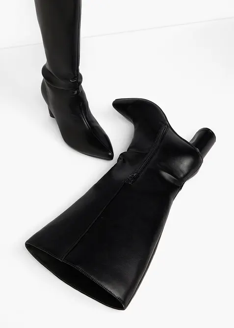 Bottes tige large &agrave; talon bloc, bonprix
