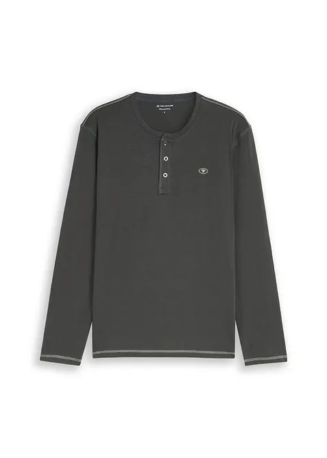 T-shirt col tunisien Tom Tailor, Tom Tailor
