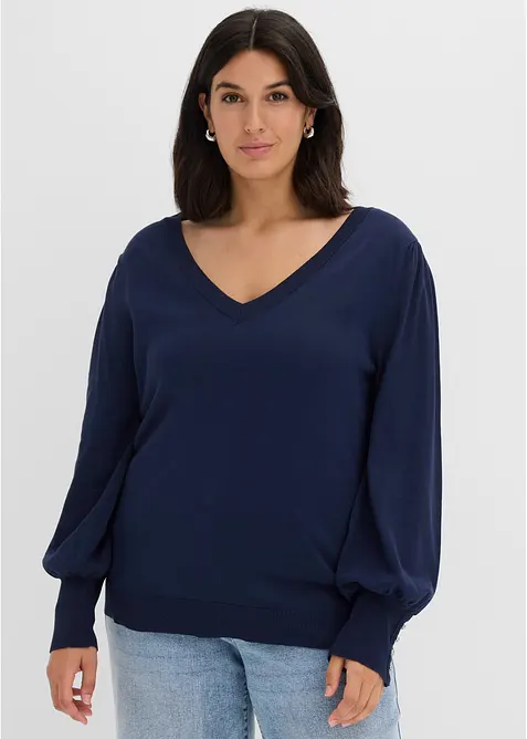 Pull en fine maille, viscose majoritaire, bonprix