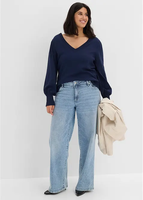 Pull en fine maille, viscose majoritaire, bonprix