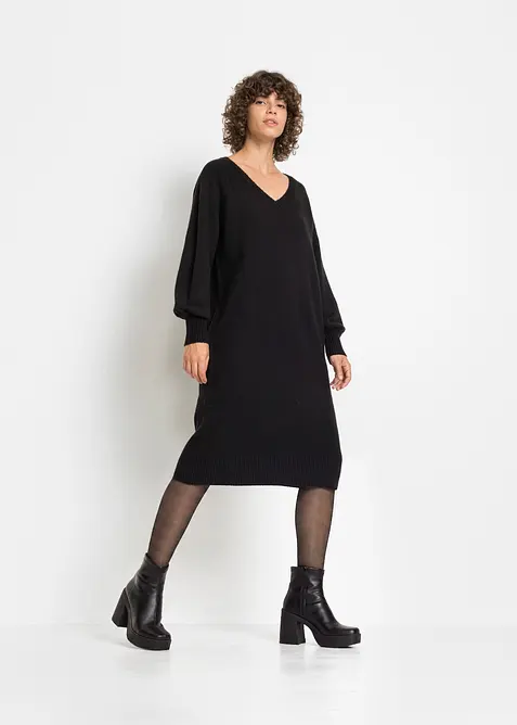 Robe midi oversize en maille, bonprix
