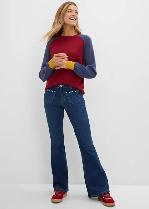 Jean bootcut, taille mi-haute, bonprix