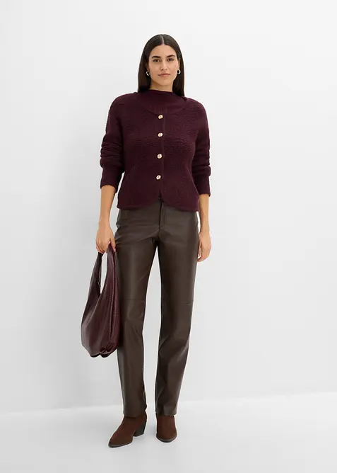 Lederimitat-Hose mit Bequembund, bonprix