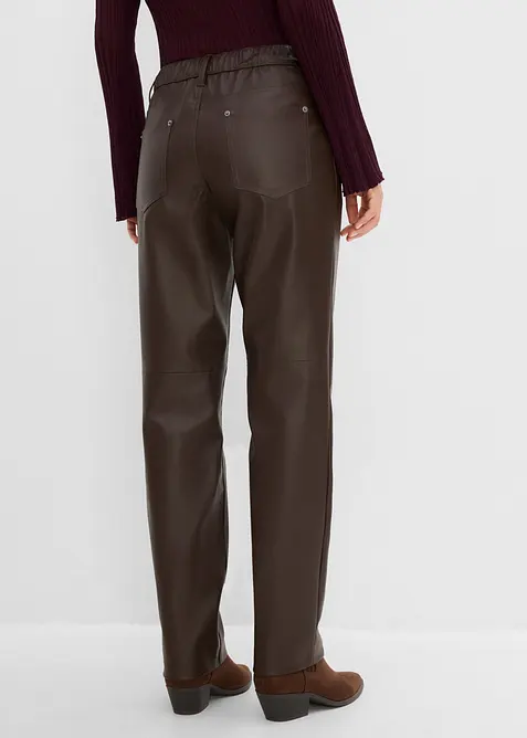 Lederimitat-Hose mit Bequembund, bonprix