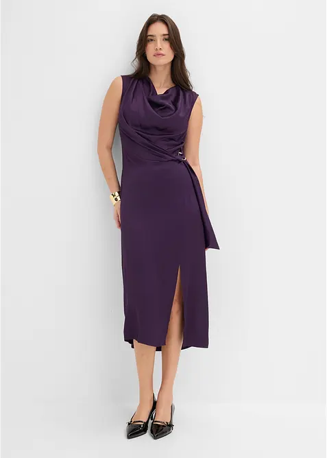 Robe midi en satin fluide, bonprix