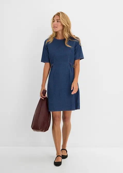 Robe en denim de coton extensible, bonprix