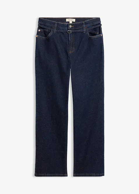 Jean Straight taille haute, raccourci, bonprix