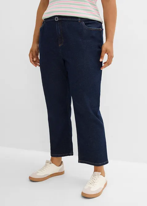 Jean Straight taille haute, raccourci, bonprix