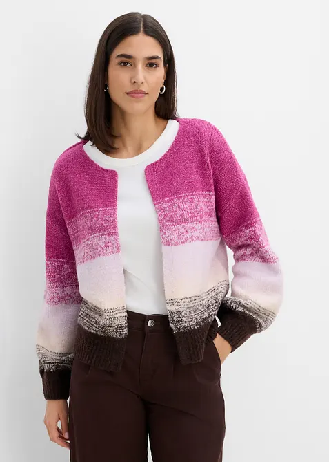 Grobstrickjacke aus weichem Woll-Mix, bonprix
