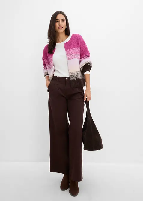 Grobstrickjacke aus weichem Woll-Mix, bonprix