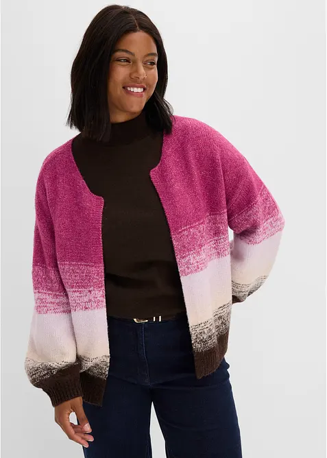 Grobstrickjacke aus weichem Woll-Mix, bonprix