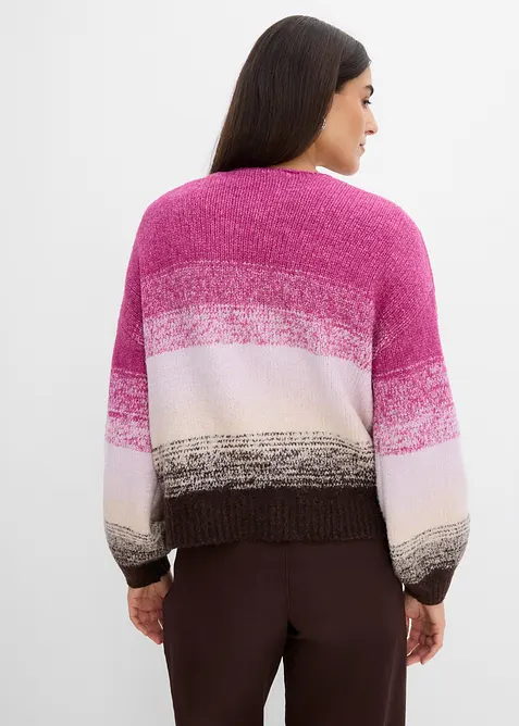 Grobstrickjacke aus weichem Woll-Mix, bonprix
