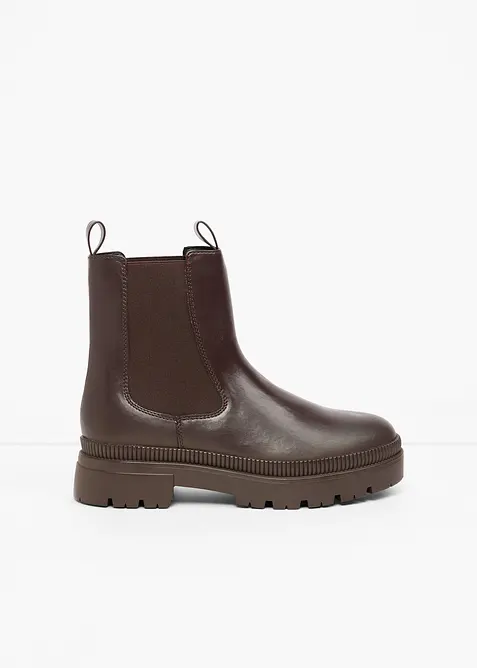 Bottines Chelsea &agrave; semelle crant&eacute;e, bonprix
