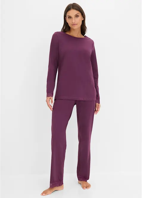 Pyjama aus weicher Bio-Baumwolle, bonprix