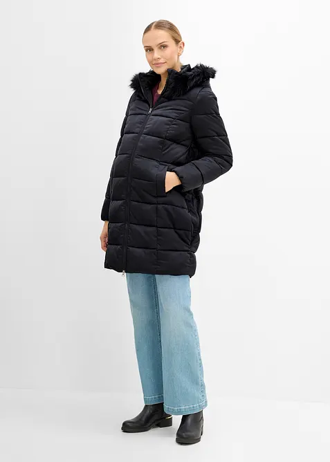 Doudoune de grossesse 3en1 avec empi&egrave;cement de portage et col peluche amovible, bonprix