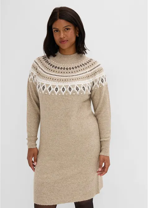 Robe en maille norv&eacute;gienne, bonprix
