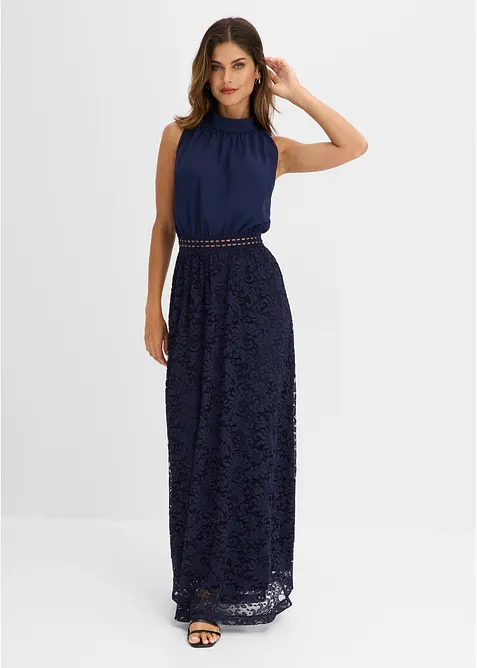 Maxikleid mit Spitzen-Rock, bonprix