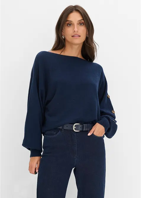 Pullover mit Knopfdetails, bonprix