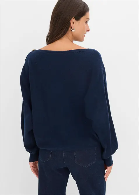 Pullover mit Knopfdetails, bonprix