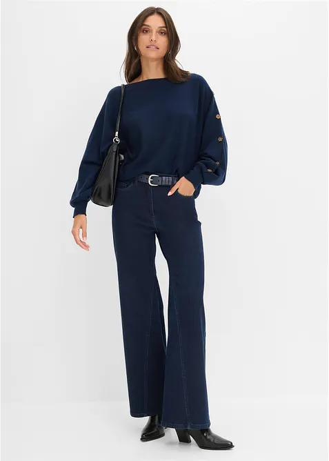 Pullover mit Knopfdetails, bonprix