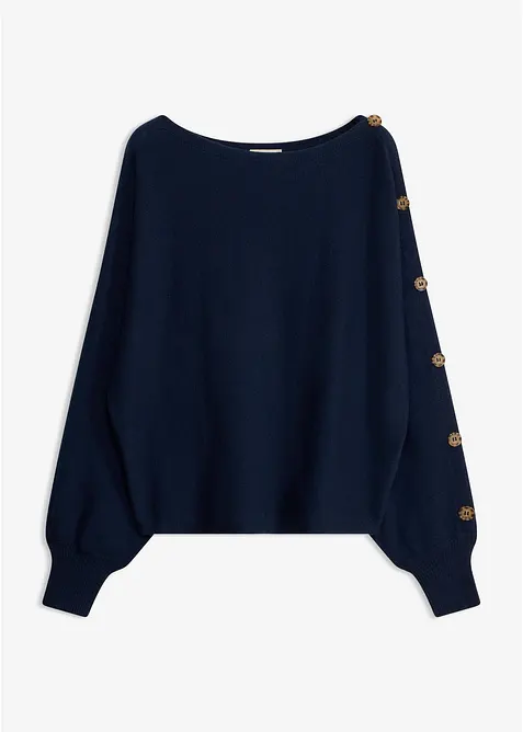 Pullover mit Knopfdetails, bonprix