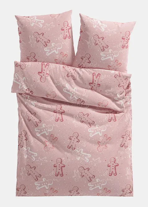 Parure de lit en flanelle de coton m&eacute;lang&eacute;, bonprix