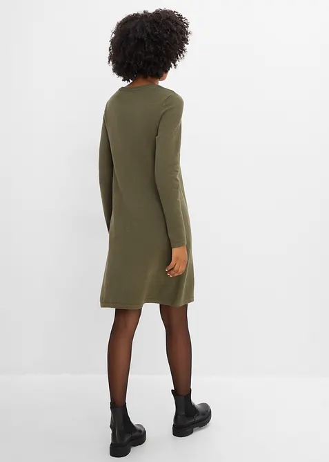 Strickkleid mit recycelter Baumwolle, bonprix
