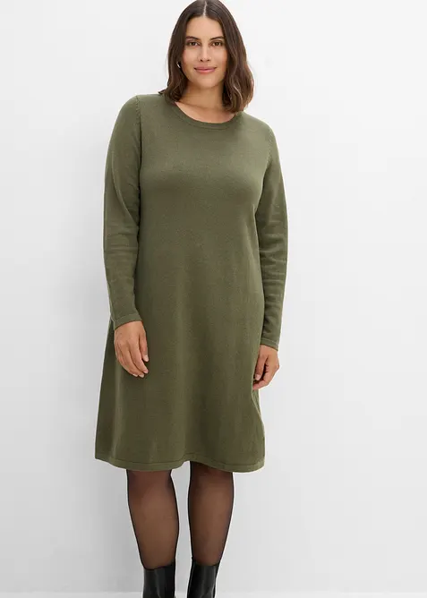 Robe en maille avec coton recycl&eacute;, bonprix