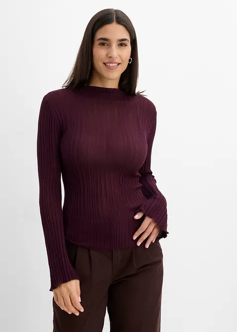 T-shirt en maille semi-transparent, bonprix