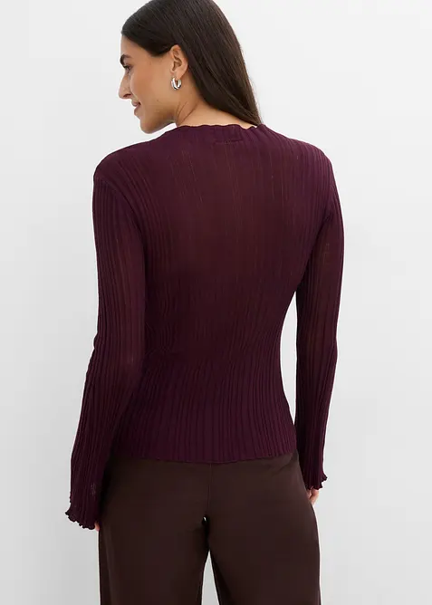 T-shirt en maille semi-transparent, bonprix