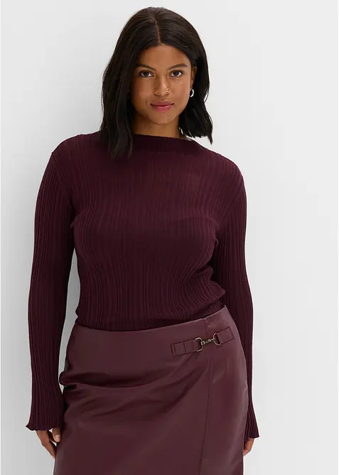 T-shirt en maille semi-transparent, bonprix